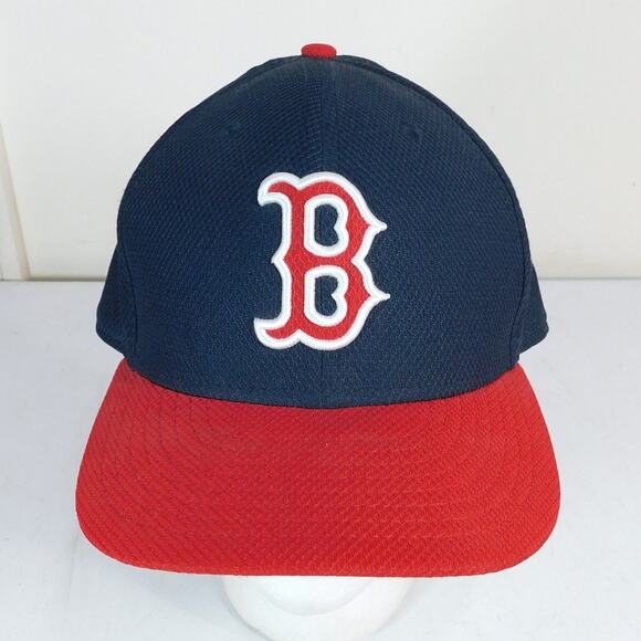 New Era Boston Red Sox Spring Training Fitted Baseball Hat Size 7 5/8 Blue Red - Picture 1 of 7